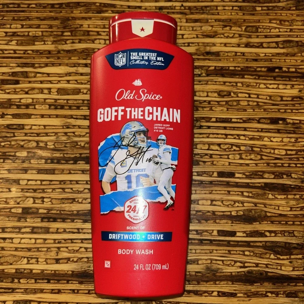 NEW Old Spice Jared Goff‎ the Chain Body Wash Limited Edition NFL Detroit Lions